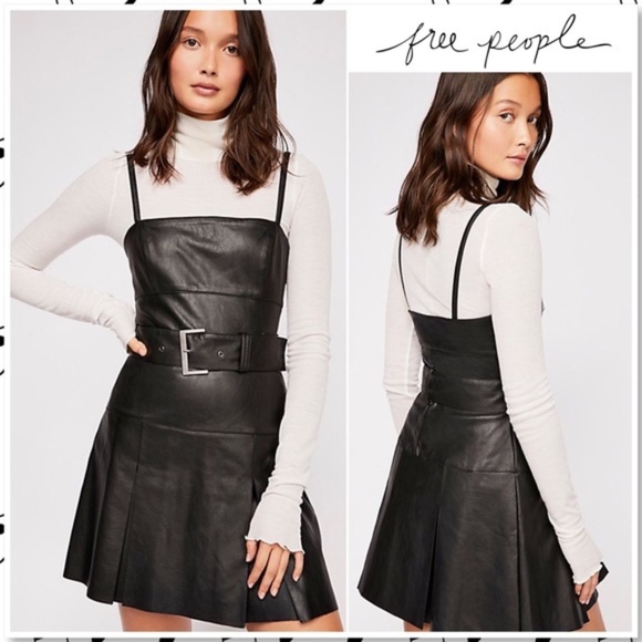 Free People Dresses & Skirts - FREE PEOPLE SWEET TALK VEGAN LEATHER DRESS 6